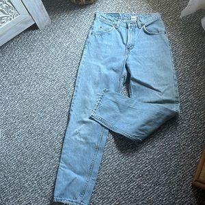 Vintage distressed Levi’s ! Size 5. Straight leg custom!!